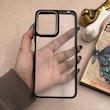 قاب گوشی  Redmi Note 12 5G - Poco X5 - Redmi Note 12 China شیائومی متال کیس Metal طرح پشت طلق شفاف دور سیلیکونی مشکی کد 121219