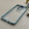 قاب گوشی Redmi Note 8 Pro شیائومی متال کیس Metal طرح پشت طلق شفاف دور سیلیکونی آبی کد 121227
