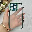 قاب گوشی iPhone 14 Pro آیفون متال کیس Metal طرح پشت طلق شفاف دور سیلیکونی استندشو سبز کد 120948