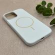 قاب گوشی iPhone 13 Pro Max آیفون سیلیکونی اورجینال پاک کنی مگ سیف دار Magsafe درجه یک زیربسته سفید کد 121269