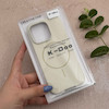 قاب گوشی iPhone 16 Pro آیفون  سیلیکونی اورجینال پاک کنی مگ سیف دار Magsafe درجه یک زیربسته کرم کد 121277
