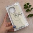 قاب گوشی iPhone 16 Pro آیفون  سیلیکونی اورجینال پاک کنی مگ سیف دار Magsafe درجه یک زیربسته کرم کد 121277