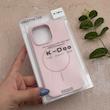 قاب گوشی iPhone 16 Pro آیفون سیلیکونی اورجینال پاک کنی مگ سیف دار Magsafe درجه یک زیربسته صورتی کد 121278