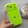 قاب گوشی iPhone 17 Pro Max آیفون سیلیکونی اورجینال پاک کنی درجه یک زیربسته محافظ لنزدار سبز فسفری کد 120637
