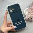 قاب گوشی iPhone 17 Pro Max آیفون سیلیکونی اورجینال پاک کنی درجه یک زیربسته محافظ لنزدار سبز تیره کد 120646