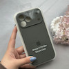 قاب گوشی iPhone 17 Pro Max آیفون سیلیکونی اورجینال پاک کنی درجه یک زیربسته محافظ لنزدار خاکستری کد 120667
