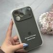 قاب گوشی iPhone 17 Pro Max آیفون سیلیکونی اورجینال پاک کنی درجه یک زیربسته محافظ لنزدار خاکستری کد 120667