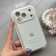 قاب گوشی iPhone 17 Pro آیفون سیلیکونی اورجینال پاک کنی درجه یک زیربسته محافظ لنزدار سفید کد 120683