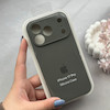 قاب گوشی iPhone 17 Pro آیفون سیلیکونی اورجینال پاک کنی درجه یک زیربسته محافظ لنزدار خاکستری کد 120685