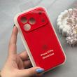 قاب گوشی iPhone 17 Pro آیفون سیلیکونی اورجینال پاک کنی درجه یک زیربسته محافظ لنزدار قرمز کد 120691
