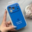 قاب گوشی iPhone 17 Pro آیفون سیلیکونی اورجینال پاک کنی درجه یک زیربسته محافظ لنزدار آبی تیره کد 120697