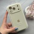 قاب گوشی iPhone 17 Pro آیفون سیلیکونی اورجینال پاک کنی درجه یک زیربسته محافظ لنزدار کرم کد 120700