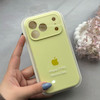 قاب گوشی iPhone 17 Pro آیفون سیلیکونی اورجینال پاک کنی درجه یک زیربسته محافظ لنزدار لیمویی کد 120702