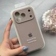 قاب گوشی iPhone 17 Pro آیفون سیلیکونی اورجینال پاک کنی درجه یک زیربسته محافظ لنزدار خاکی کد 120704