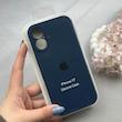 قاب گوشی iPhone 17 آیفون سیلیکونی اورجینال پاک کنی درجه یک زیربسته محافظ لنزدار سرمه ای کد 120733