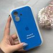 قاب گوشی iPhone 17 آیفون سیلیکونی اورجینال پاک کنی درجه یک زیربسته محافظ لنزدار آبی تیره کد 120735