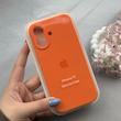 قاب گوشی iPhone 17 آیفون سیلیکونی اورجینال پاک کنی درجه یک زیربسته محافظ لنزدار نارنجی کد 120752
