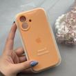 قاب گوشی iPhone 17 آیفون سیلیکونی اورجینال پاک کنی درجه یک زیربسته محافظ لنزدار نارنجی روشن کد 120753