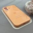 قاب گوشی iPhone 17 آیفون سیلیکونی اورجینال پاک کنی درجه یک زیربسته محافظ لنزدار نارنجی روشن کد 120753