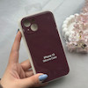 قاب گوشی iPhone 13 آیفون سیلیکونی اورجینال پاک کنی درجه یک زیربسته محافظ لنزدار بادمجونی کد 120782