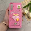 قاب گوشی Galaxy A05S سامسونگ دوتیکه مات پاستیلی عروسکی برجسته هلو کیوت صورتی کد 123390