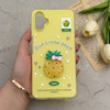 قاب گوشی Galaxy A06 سامسونگ دوتیکه مات پاستیلی عروسکی برجسته آناناس کیوت زرد کد 123398