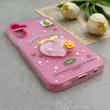 قاب گوشی Galaxy A15 سامسونگ دوتیکه مات پاستیلی عروسکی برجسته هلو کیوت صورتی کد 123425