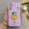 قاب گوشی Galaxy A25 سامسونگ دوتیکه مات پاستیلی عروسکی برجسته آناناس کیوت یاسی کد 123455