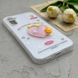قاب گوشی Galaxy A34 سامسونگ دوتیکه مات پاستیلی عروسکی برجسته هلو کیوت سفید کد 123463