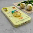 قاب گوشی Galaxy A34 سامسونگ دوتیکه مات پاستیلی عروسکی برجسته آناناس کیوت زرد کد 123467