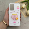 قاب گوشی Galaxy A53 سامسونگ دوتیکه مات پاستیلی عروسکی برجسته هلو کیوت سفید کد 123481