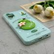 قاب گوشی Galaxy A32 4G سامسونگ دوتیکه مات پاستیلی عروسکی برجسته آوکادو کیوت سبز کد 123532