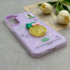 قاب گوشی Galaxy S21 FE سامسونگ دوتیکه مات پاستیلی عروسکی برجسته آناناس کیوت یاسی کد 123545