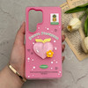 قاب گوشی Galaxy S25 Ultra سامسونگ دوتیکه مات پاستیلی عروسکی برجسته هلو کیوت صورتی کد 123559