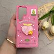 قاب گوشی Galaxy S23 Ultra سامسونگ دوتیکه مات پاستیلی عروسکی برجسته هلو کیوت صورتی کد 123566