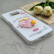 قاب گوشی Poco X3 - Poco X3 Pro شیائومی دوتیکه مات پاستیلی عروسکی برجسته هلو کیوت سفید کد 123575