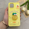 قاب گوشی Redmi A1 - Redmi A2 شیائومی دوتیکه مات پاستیلی عروسکی برجسته آناناس کیوت زرد کد 123618