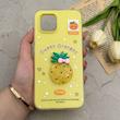 قاب گوشی Redmi A1 - Redmi A2 شیائومی دوتیکه مات پاستیلی عروسکی برجسته آناناس کیوت زرد کد 123618