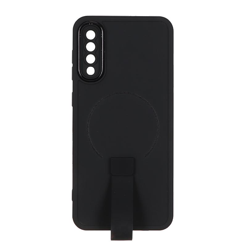 قاب گوشی Galaxy A30S - A50S - A50 سامسونگ طرح سیف دار سیلیکوین متال فینگربند انگشتی مشکی کد 97620