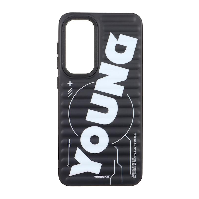 قاب گوشی Galaxy S24 FE سامسونگ یانگ کیت YOUNGKIT برجسته دور مات ایربگ دار طرح اسپرت SPORT مشکی کد 97628