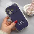 قاب گوشی iPhone 17 Pro آیفون سیلیکونی اورجینال پاک کنی درجه یک زیربسته محافظ لنزدار بنفش تیره کد 130075