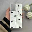 قاب گوشی Galaxy A72 سامسونگ اورجینال فانتزی سخت آینه ای لنز کرومی ایربگ دار طرح پروانه کیوت کد 121916