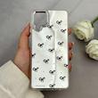 قاب گوشی Galaxy A12 - M12 سامسونگ اورجینال فانتزی سخت آینه ای لنز کرومی ایربگ دار طرح پاپیون کیوت کد 121953