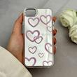 قاب گوشی iPhone 7 - iPhone 8 - iPhone SE 2020 - iPhone SE 2022 آیفون اورجینال فانتزی سخت آینه ای لنز کرومی ایربگ دار طرح قلب کیوت کد 122029
