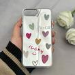 قاب گوشی iPhone 7 Plus - iPhone 8 Plus آیفون اورجینال فانتزی سخت آینه ای لنز کرومی ایربگ دار طرح قلب کیوت کد 122031