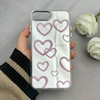 قاب گوشی iPhone 7 Plus - iPhone 8 Plus آیفون اورجینال فانتزی سخت آینه ای لنز کرومی ایربگ دار طرح قلب کیوت کد 122032
