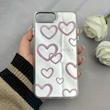 قاب گوشی iPhone 7 Plus - iPhone 8 Plus آیفون اورجینال فانتزی سخت آینه ای لنز کرومی ایربگ دار طرح قلب کیوت کد 122032