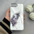 قاب گوشی iPhone 7 Plus - iPhone 8 Plus آیفون اورجینال فانتزی سخت آینه ای لنز کرومی ایربگ دار طرح پروانه کیوت کد 122037