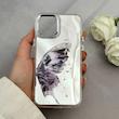 قاب گوشی iPhone 12 - iPhone 12 Pro آیفون اورجینال فانتزی سخت آینه ای لنز کرومی ایربگ دار طرح پروانه کیوت کد 122043