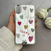 قاب گوشی iPhone XS Max آیفون اورجینال فانتزی سخت آینه ای لنز کرومی ایربگ دار طرح قلب کیوت کد 122070